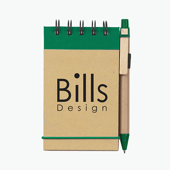 Natural Kraft Jotter with Pen - 24-Hour Production
