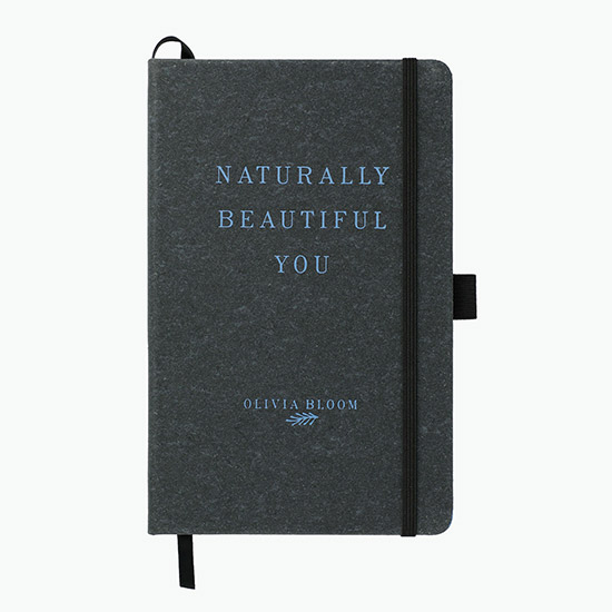 5 1/2 x 8 1/2 Recycled Leather JournalBook® - 24-Hour Production