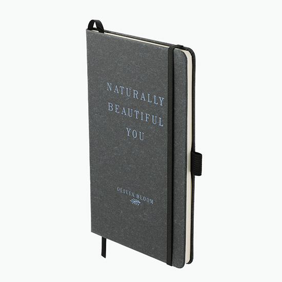 5 1/2 x 8 1/2 Recycled Leather JournalBook® - 24-Hour Production