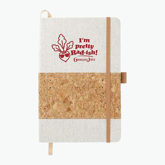 5 1/2 x 8 1/2 Recycled Cotton and Cork Notebook
