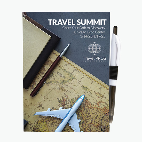 5 x 7 Full Color Perfect Paper Cover Notebook with Pen