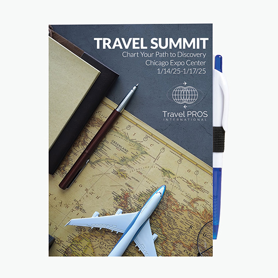 5 x 7 Full Color Perfect Paper Cover Notebook with Pen