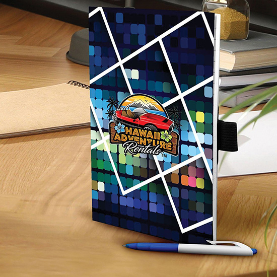 5 x 7 Full Color Perfect Paper Cover Notebook with Pen