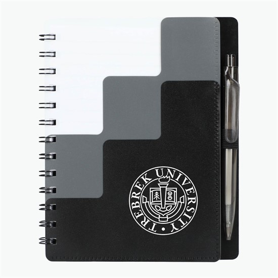 5 x 7 Recycled Step Up Spiral Notebook with Pen - 24-Hour Production