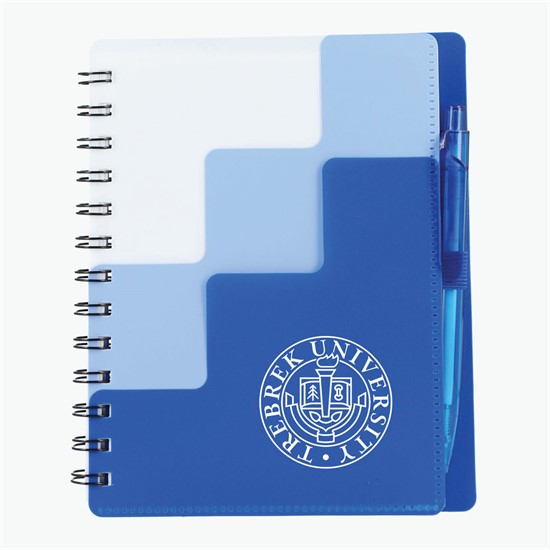 5 x 7 Recycled Step Up Spiral Notebook with Pen - 24-Hour Production