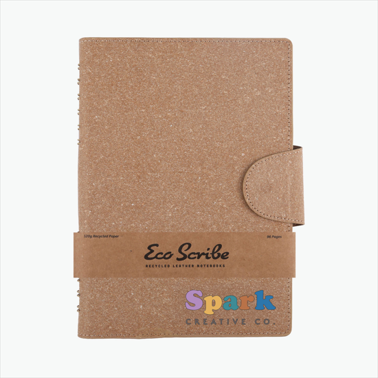 EcoScribe Recycled Leather Ring Bound Notebook