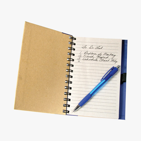 Recycled Notebook with Matching Pen