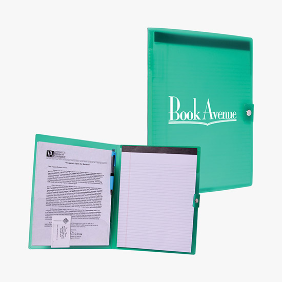 Snap Closure Polypro Writing Pad - One-Color Imprint