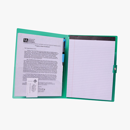 Snap Closure Polypro Writing Pad - One-Color Imprint