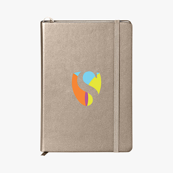 NeoSkin® Satin Metallic Hard Cover Journal - Full Color