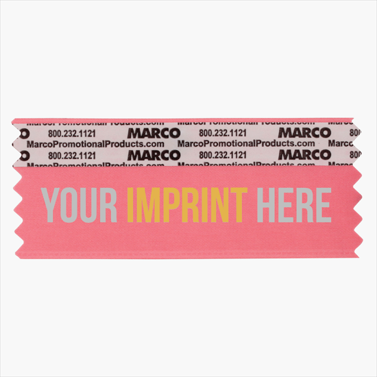 4 x 1 5/8 Horizontal Ribbon - Custom Title - 2 Color Imprint