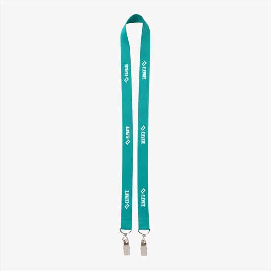 Plan Ahead & Save 3/4 Double-End Polyester Lanyard w/Double Swivel Bulldog Clip