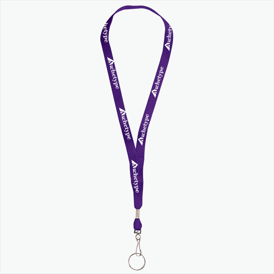 5/8 One Ply Cotton Lanyard - J-Hook w/Split Key Ring