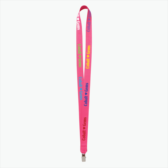 Plan Ahead & Save - 3/4 Economy Poly-Dye Full-Color Printed Lanyard w/Non-Swivel Bulldog Clip