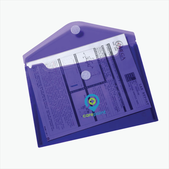 Translucent Poly Document Envelope with Velcro Closure - Multi-Color Imprint - 7 x 9 3/4