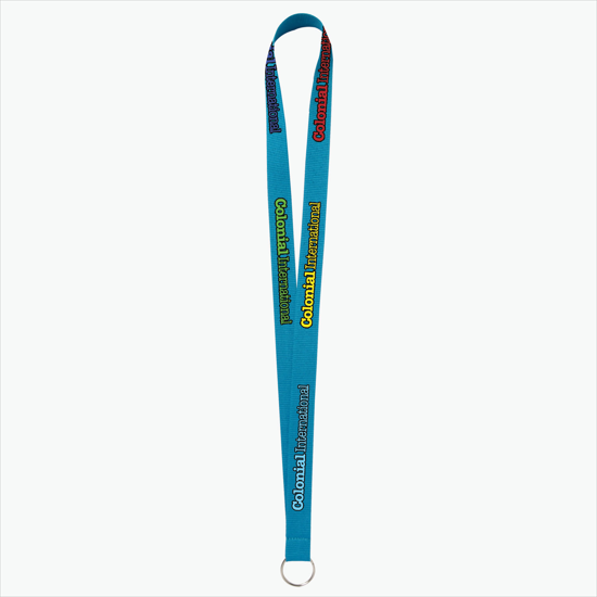 Plan Ahead & Save - 3/4 Economy Poly-Dye Full-Color Printed Lanyard w/Key Ring