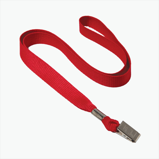 5/8 Polyester Lanyard - Blank - Bulldog Clip