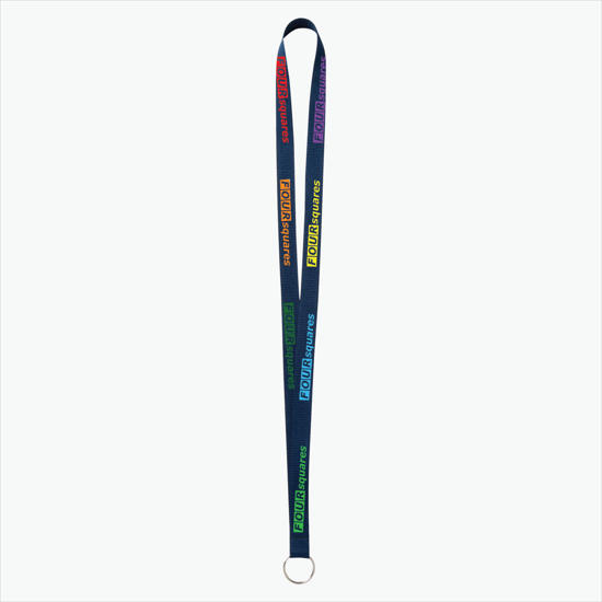 Plan Ahead & Save - 5/8 Economy Poly-Dye Full-Color Printed Lanyard w/Key Ring