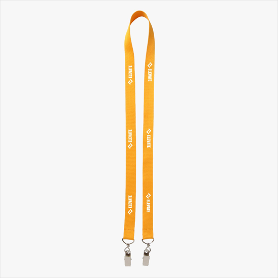 Plan Ahead & Save 3/4 Double-End Polyester Lanyard w/Double Swivel Bulldog Clip
