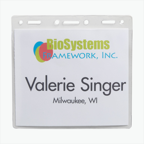 3 5/8 x 4 1/4 Jumbo Deluxe Badge Holder - Slotted