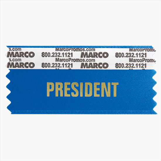 PRESIDENT Horizontal Ribbon - 3 1/2 x 1 5/8