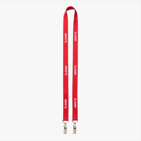 Plan Ahead & Save 3/4 Double-End Polyester Lanyard w/Double Swivel Bulldog Clip