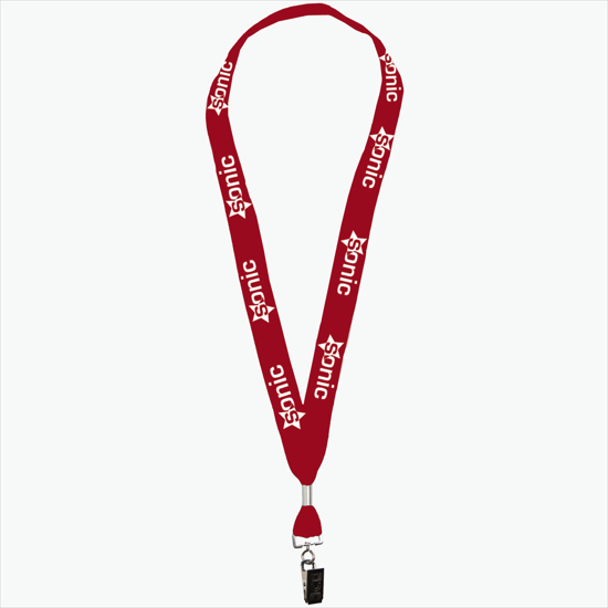 1 One Ply Cotton Lanyard - Swivel Bulldog Clip