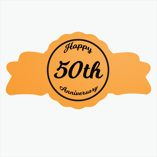 Adhesive Roll Labels - Anniversary Seal - Roll of 1000