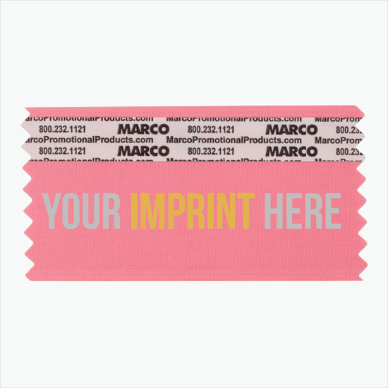 4 x 2 Horizontal Ribbon - Custom Title - 2 Color Imprint