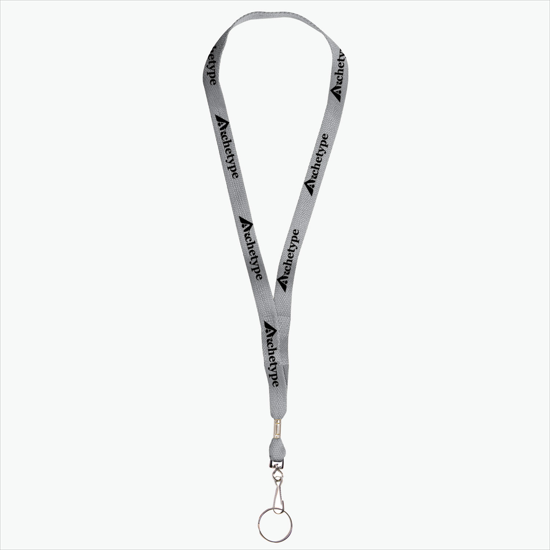 5/8 One Ply Cotton Lanyard - J-Hook w/Split Key Ring