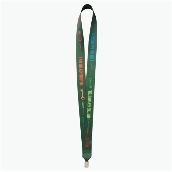 Plan Ahead & Save - 1 Economy Poly-Dye Full-Color Printed Lanyard w/Non-Swivel Bulldog Clip