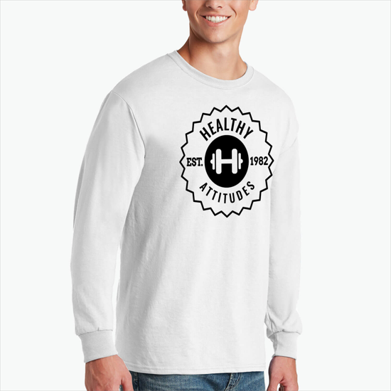 Jerzees® 50/50 Cotton/Poly Long Sleeve T-Shirt - White