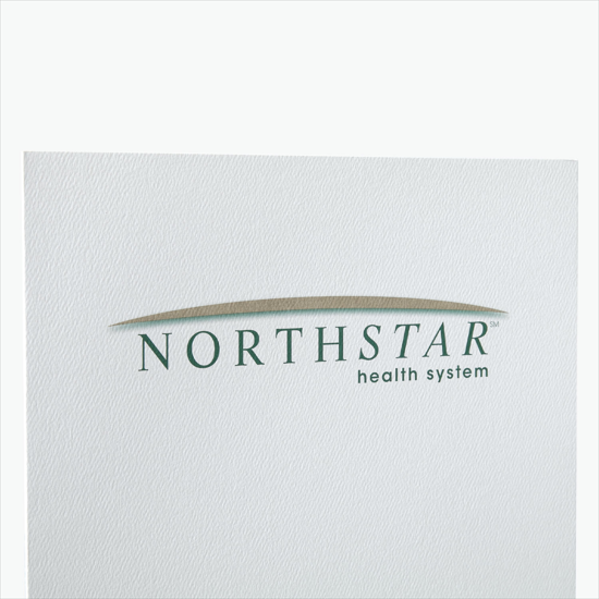 White Presentation Folder - Printed - Business Card Slits w/Rolodex Card