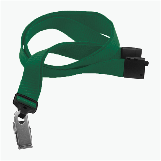 5/8 Breakaway Polyester Lanyard - Blank - Bulldog Clip
