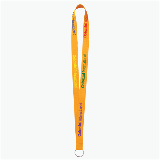 Plan Ahead & Save - 3/4 Economy Poly-Dye Full-Color Printed Lanyard w/Key Ring