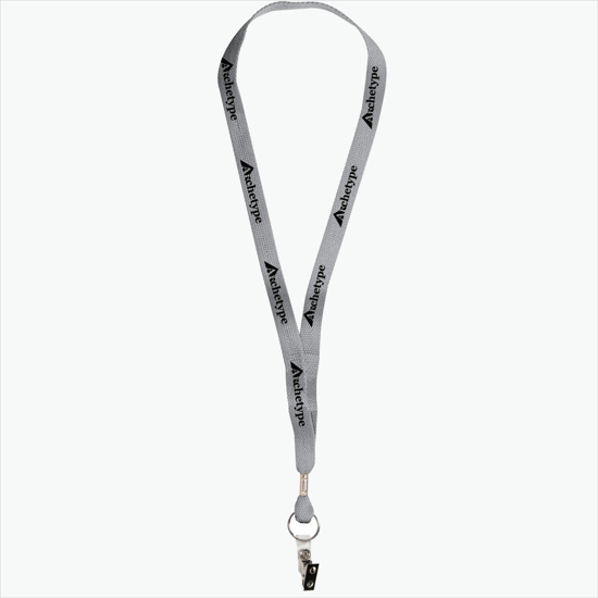 5/8 One Ply Cotton Lanyard - Vinyl Bulldog Clip