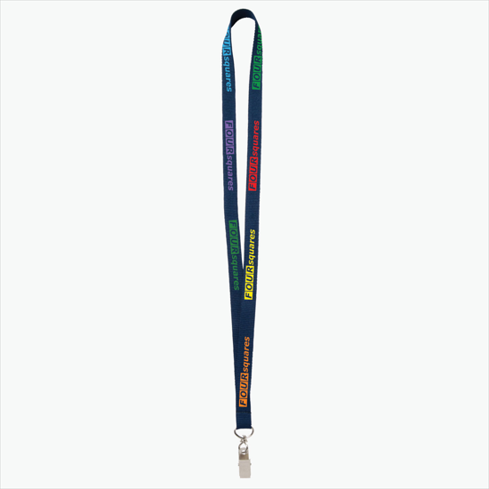 Plan Ahead & Save - 5/8 Economy Poly-Dye Full-Color Printed Lanyard w/Swivel Bulldog Clip