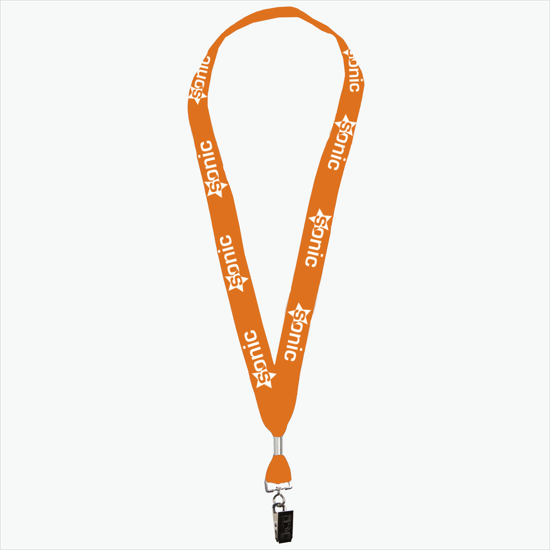 1 One Ply Cotton Lanyard - Swivel Bulldog Clip
