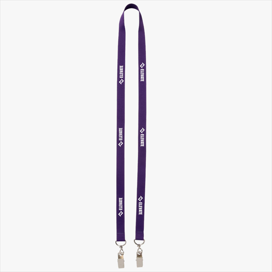 Plan Ahead & Save 5/8 Double-End Polyester Lanyard w/Double Swivel Bulldog Clip