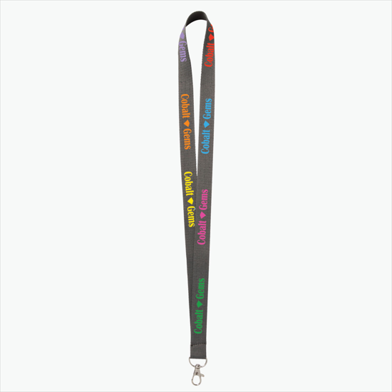 Plan Ahead & Save - 3/4 Economy Poly-Dye Full-Color Printed Lanyard w/Lobster Claw
