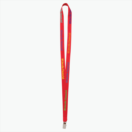 Plan Ahead & Save - 5/8 Economy Poly-Dye Full-Color Printed Lanyard w/Non-Swivel Bulldog Clip