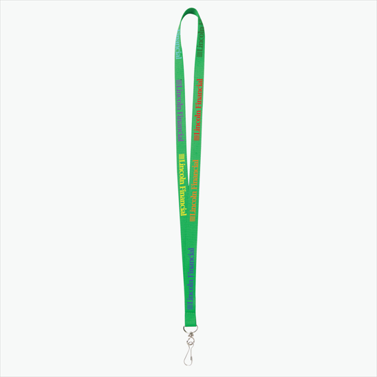 Plan Ahead & Save - 5/8 Economy Poly-Dye Full-Color Printed Lanyard w/J-Hook