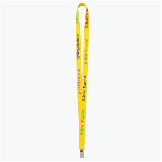 Plan Ahead & Save - 5/8 Economy Poly-Dye Full-Color Printed Lanyard w/Non-Swivel Bulldog Clip