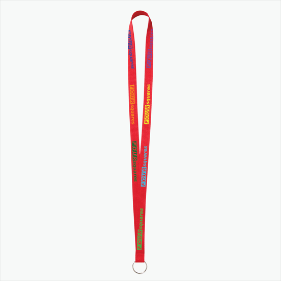 Plan Ahead & Save - 5/8 Economy Poly-Dye Full-Color Printed Lanyard w/Key Ring
