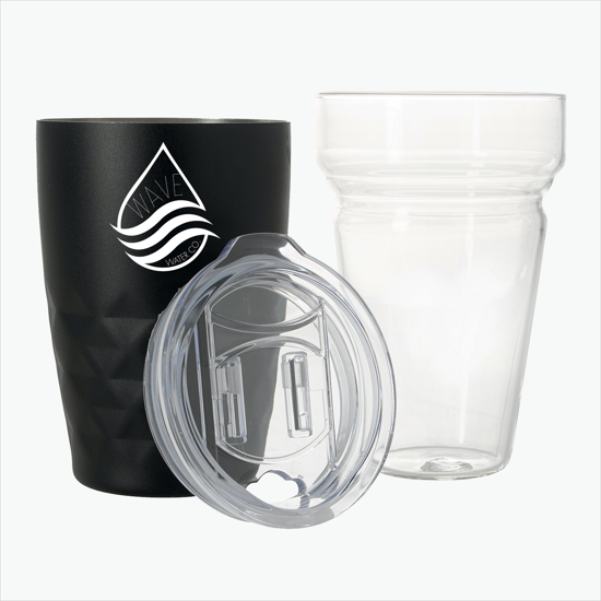 14 oz Howard Dual Function Glass Vacuum Tumbler