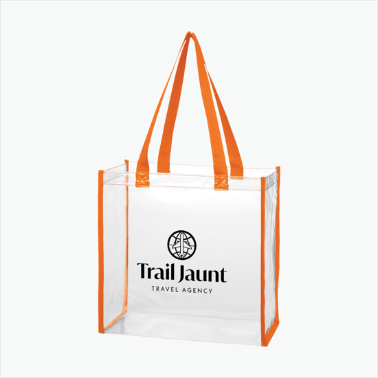 Color Accent Clear Tote