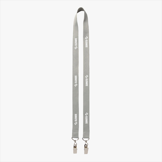 Plan Ahead & Save 3/4 Double-End Polyester Lanyard w/Double Swivel Bulldog Clip