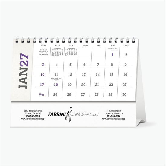 Compact Tent Desk Calendar - American Splendor