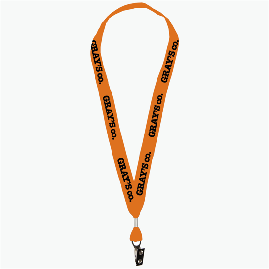 1 One Ply Cotton Lanyard - Bulldog Clip