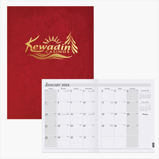 8 1/4 x 10 3/4 Monthly Planner with Leatherette Cover